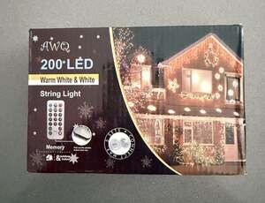AWQ 200 LED Warm White & White String Light